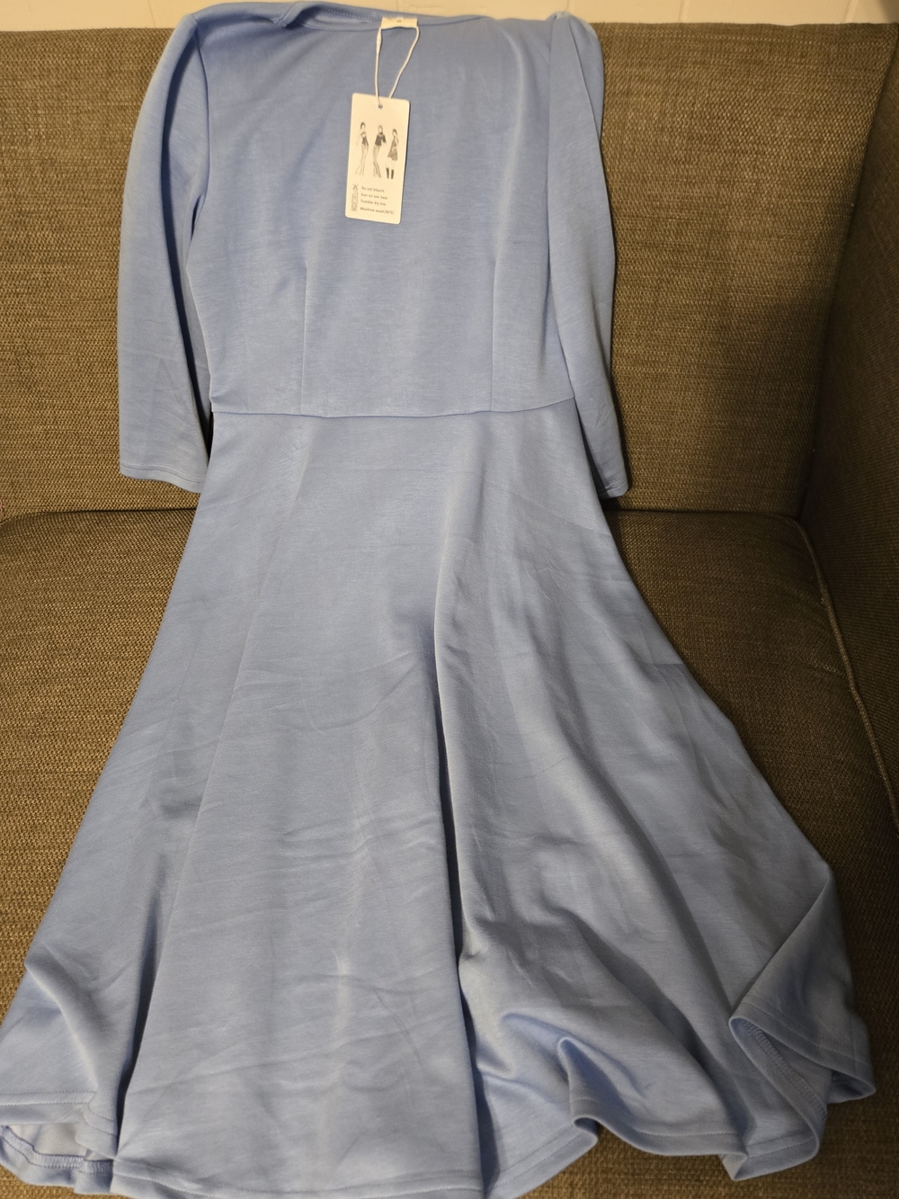 Light Blue Fit-and-Flare Women's Dress Medium